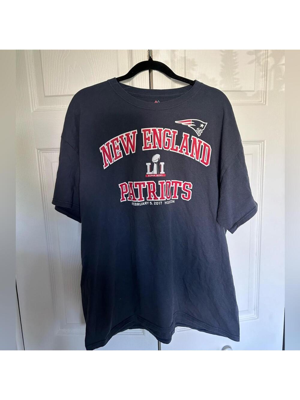 Majestic New England Patriots Super Bowl LI Black T-Shirt XL